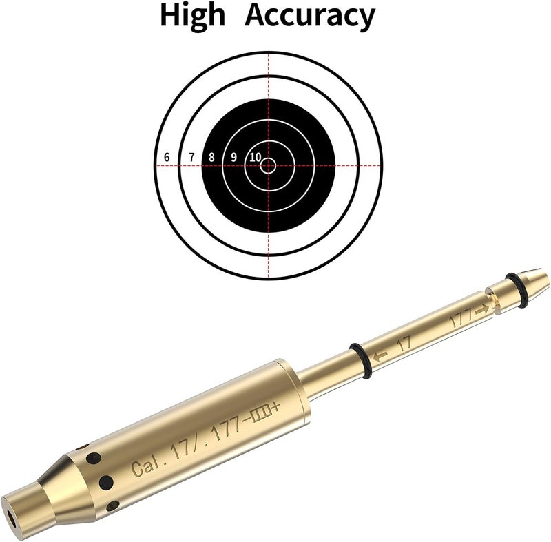 Tipfun .22LR/.177 Cal/ 9mm /.375 Cal / .41 Cal / 40sw/10mm Red Laser Boresighter Bore Sight End Barrel Easy to Fit Revolvers Pistols Rifle and Air Guns with Batteries - Image 2